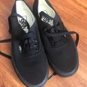 All Black Vans Size 7.5